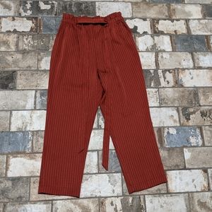 Sienna Sky Large Burnt Orange High Waist Paper Bag Pants